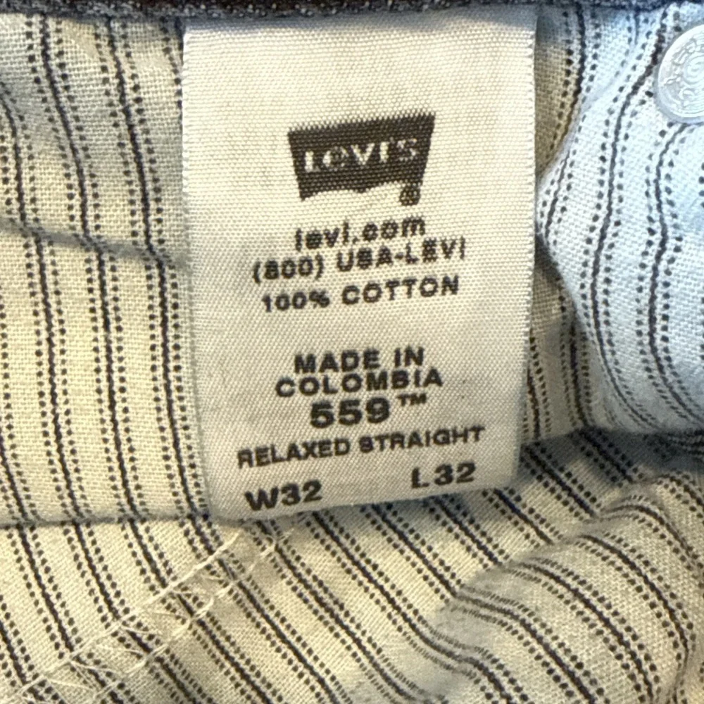 Levis 559 Relaxed Fit Men's 32x32 Selvedge Blue Jeans Fits 32x30
